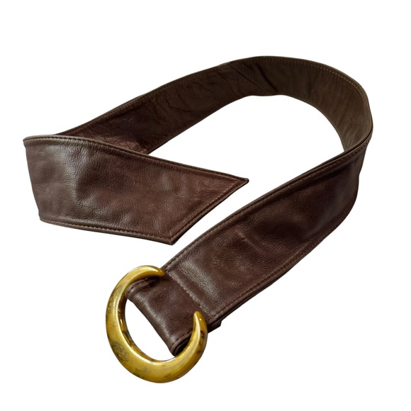 Genuine VICTORIA TEA Brown Genuine Leather Belt For Women Small - Picture 9 of 9